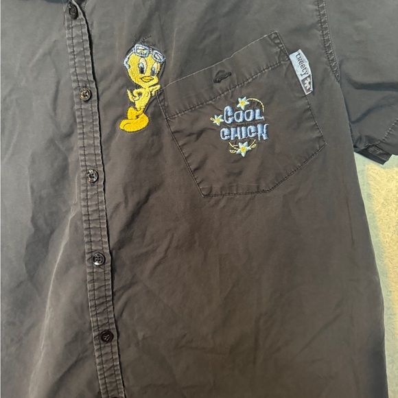 Vintage Looney Tunes Button Down Shirt Top Tweety - Picture 3 of 4